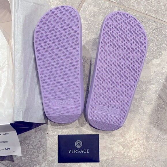 VERSACE Medusa Slide Sandals in Purple, Size EU36 New in Box - Picture 7 of 12